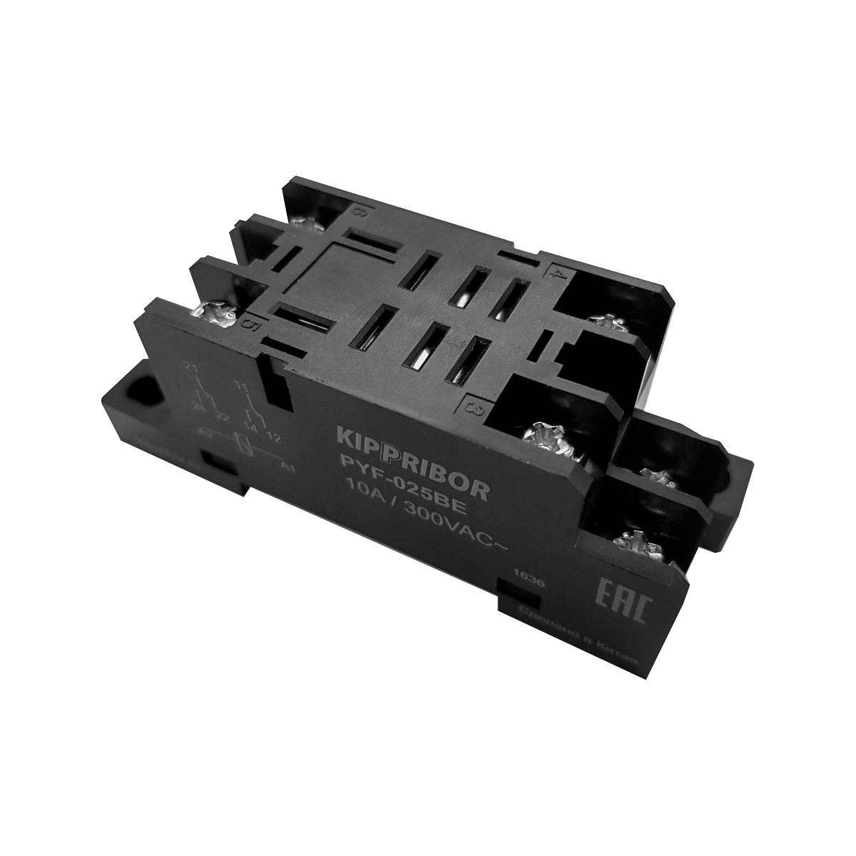 pyf-025be Монтажные колодки KIPPRIBOR PYF-025BE и PYF-045BE (для 2- и 4-контактных промежуточных реле серии REP)