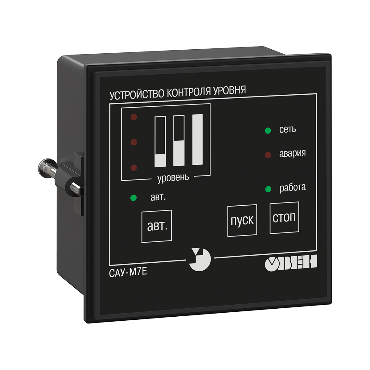 sau-m7e_shh1_3d Сигнализатор уровня жидких и сыпучих сред ОВЕН САУ-М7Е в щитовом корпусе Щ1