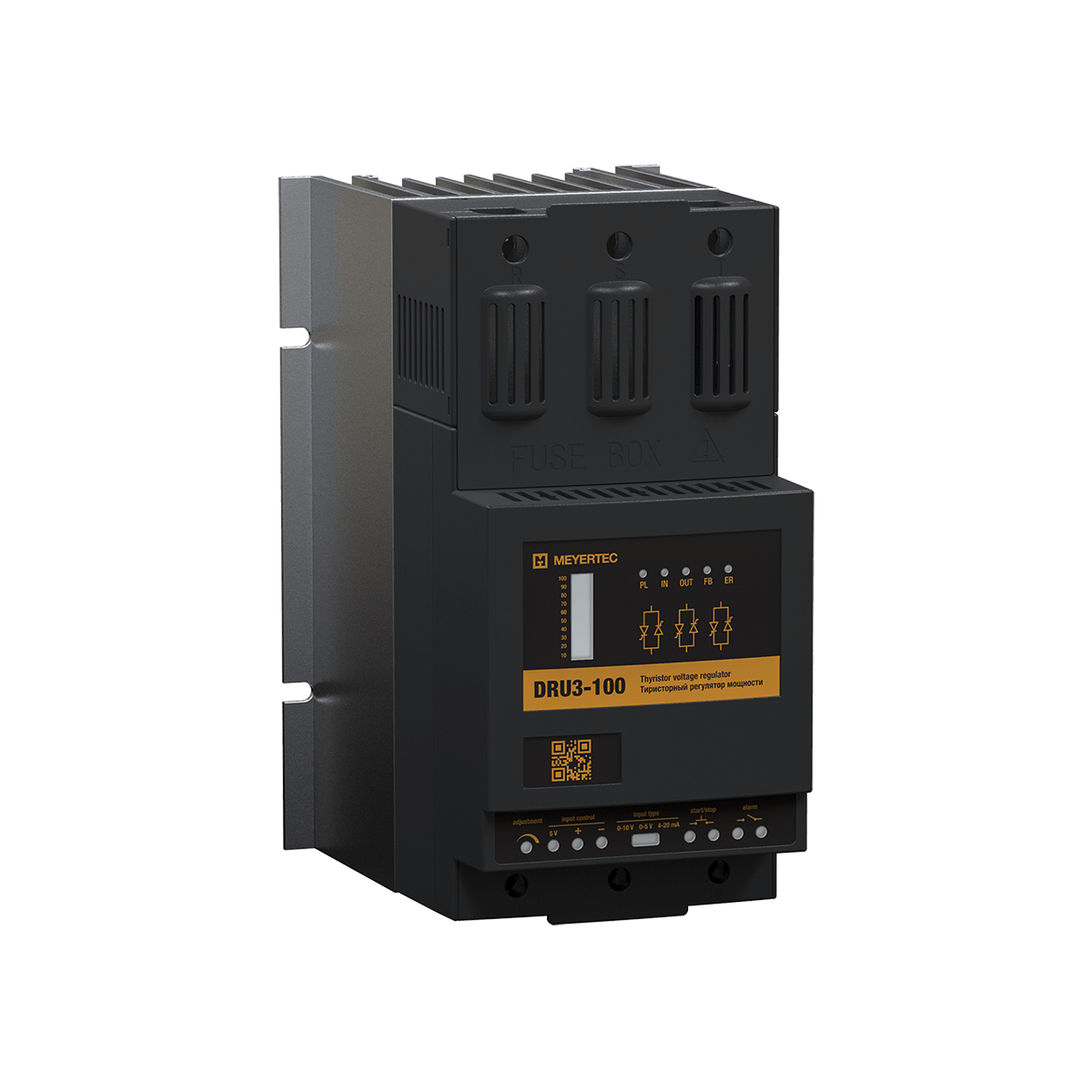 DRU3-100 DRU3-100 - Трехфазный регулятор мощности, максимальный ток 100А, номинальный ток 63 А