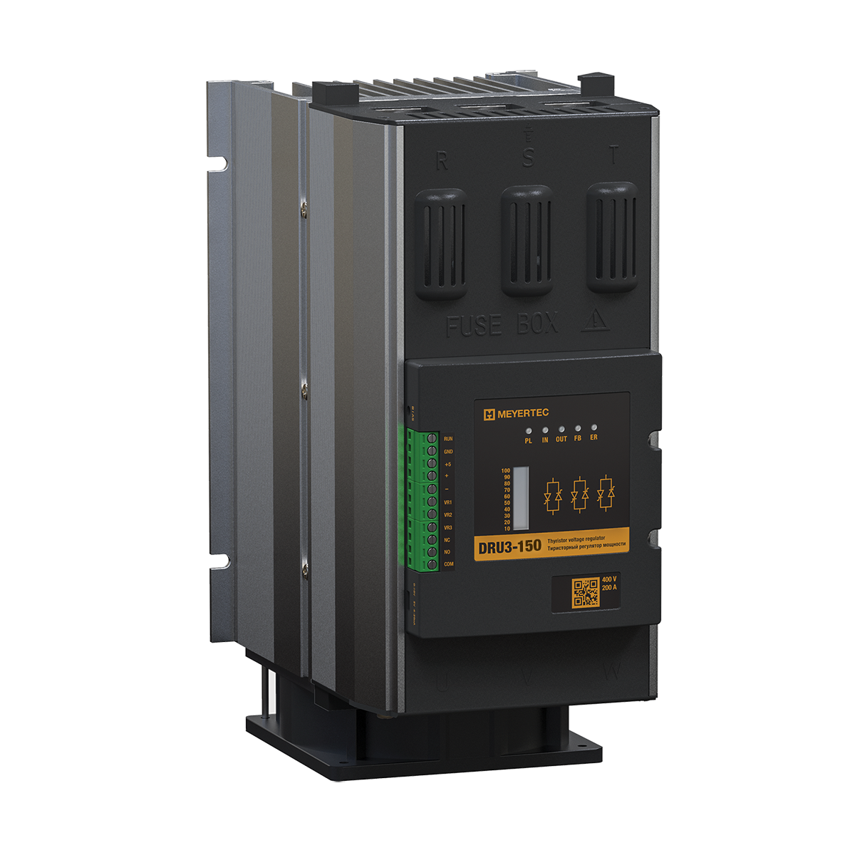 DRU3-150 DRU3-150 - Трехфазный регулятор мощности, максимальный ток 150А, номинальный ток 100 А