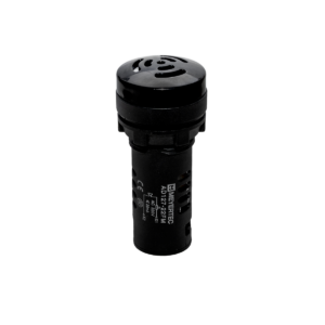 MT22-FM220E - Зуммер без подсветки, 80дБ, черный, 220V AС, IP65, пластик