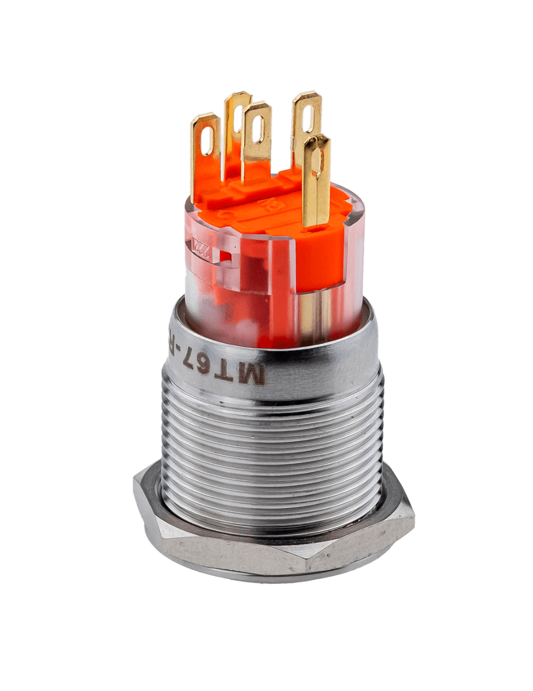 MT67-F24B11 MT67-F24B11 - Кнопка с подсветкой синяя, с фиксацией, 24В AC/DC, IP67