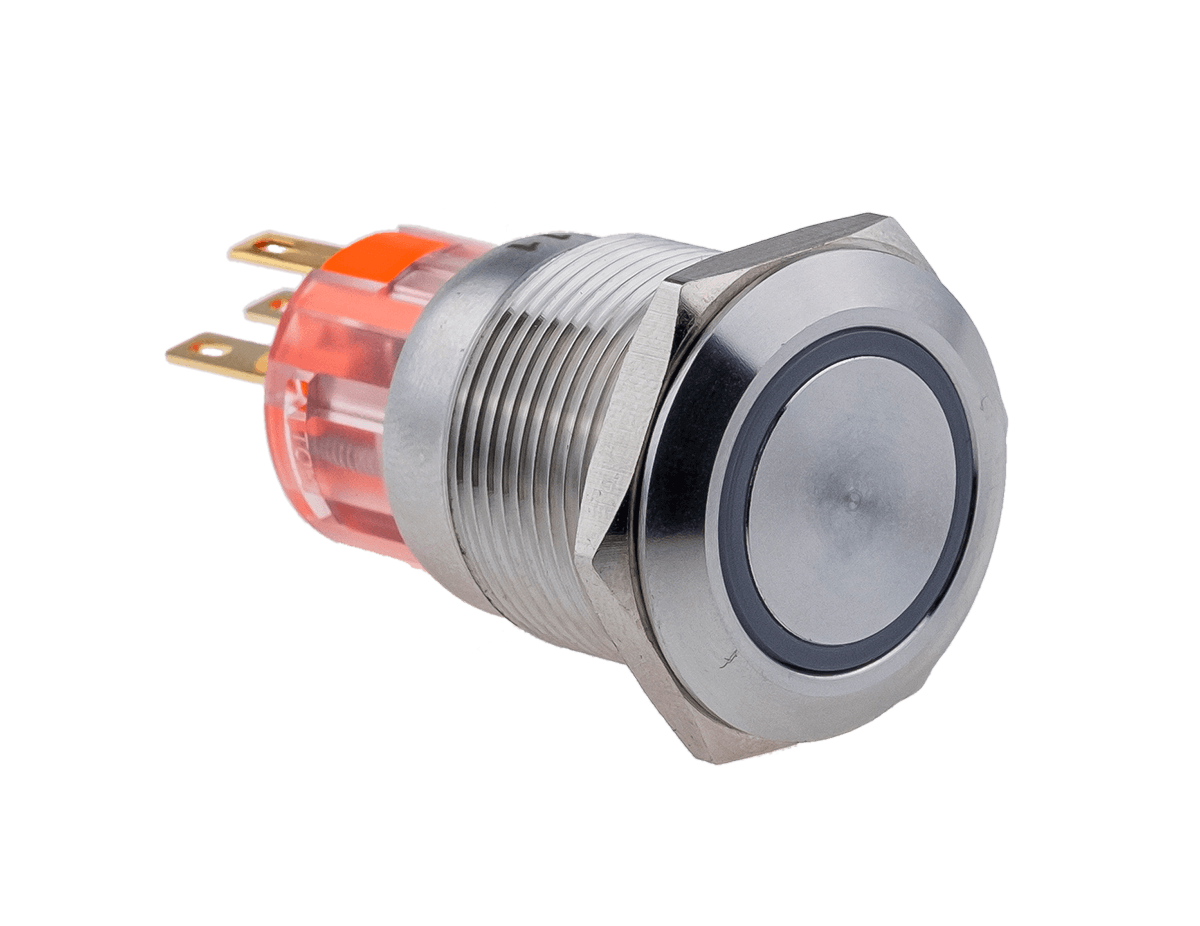 MT67-R24Y11 MT67-R24Y11 - Кнопка с подсветкой желтая, с возвратом, 24В AC/DC, IP67