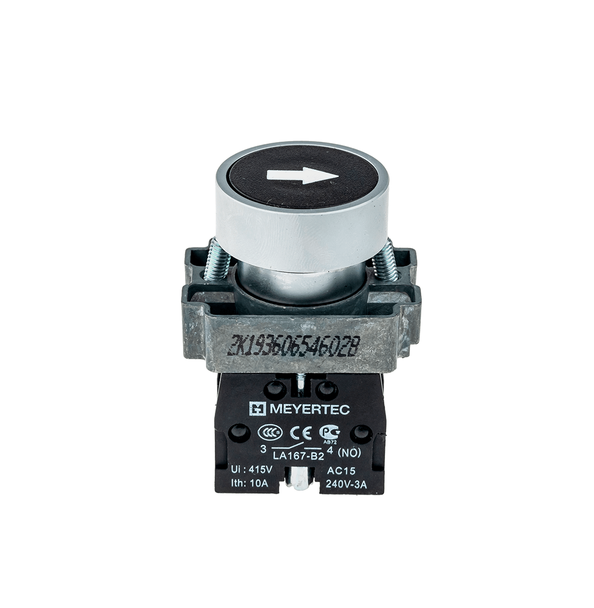 MTB2-BAZ11335 MTB2-BAZ11335 - Кнопка плоская "стрелка вверх", 1NO, металл