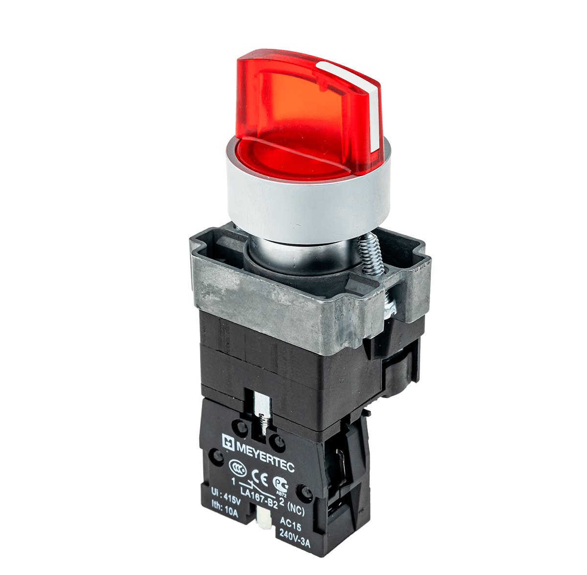 MTB2-BK3461 MTB2-BK3461 - Переключатель с подсветкой, с фиксацией, 24V AC/DC, красный, 3 положения, 1NC