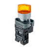 MTB2-BK3563 - Переключатель с подсветкой, с фиксацией, 220V AC/DC, желтый, 3 положения, 1NO