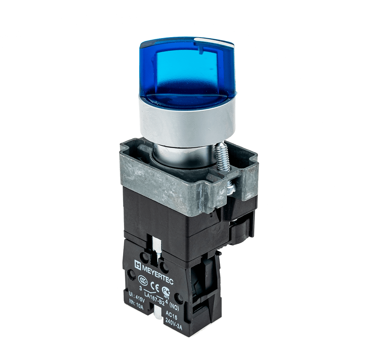 MTB2-BK3661 MTB2-BK3661 - Переключатель с подсветкой, с фиксацией, 24V AC/DC, синий, 3 положения, 1NO