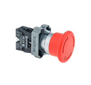 MTB2-BSZ1254 - Кнопка грибовидная, возврат поворотом, 1NC красный 40 мм
