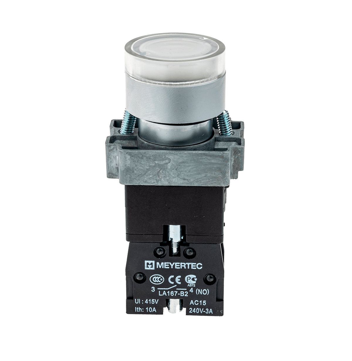 MTB2-BW3163 MTB2-BW3163 - Кнопка с подсветкой белая 220V 1NO