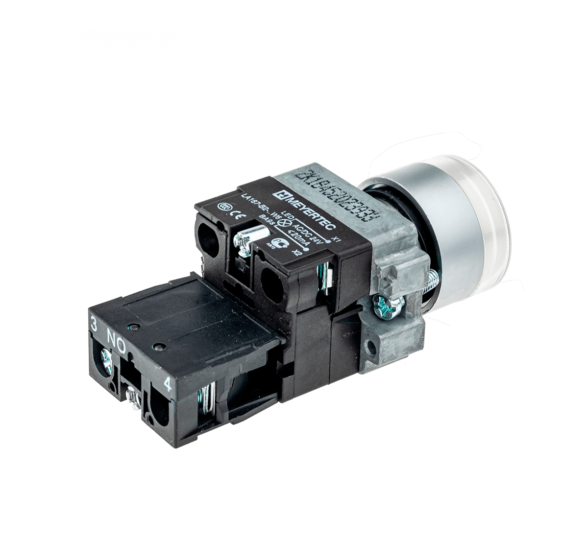 MTB2-BW3163 MTB2-BW3163 - Кнопка с подсветкой белая 220V 1NO