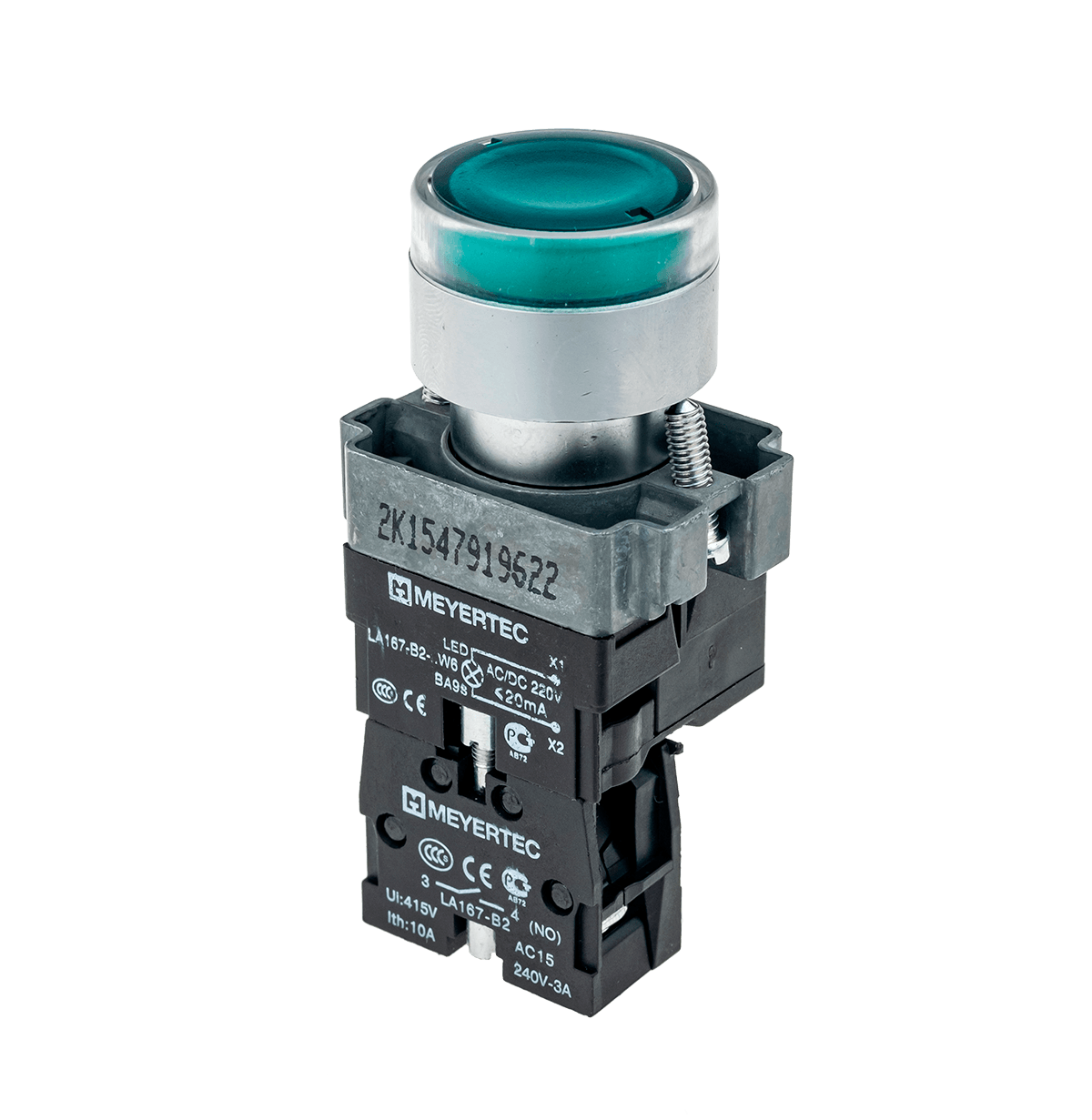 MTB2-BW3361 MTB2-BW3361 - Кнопка с подсветкой зеленая 24V 1NO