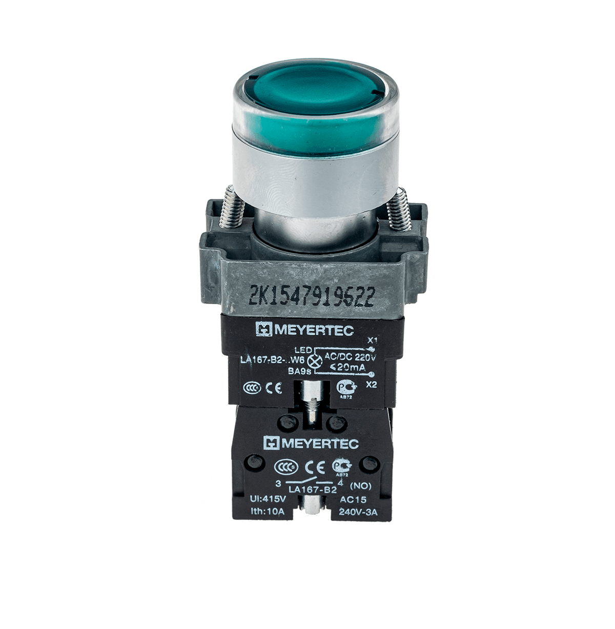 MTB2-BW3361 MTB2-BW3361 - Кнопка с подсветкой зеленая 24V 1NO