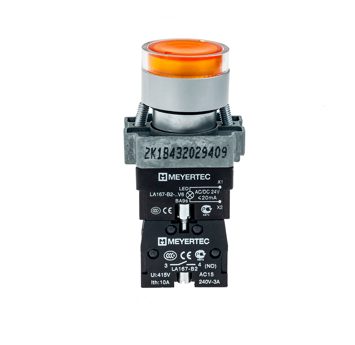 MTB2-BW3561 MTB2-BW3561 - Кнопка с подсветкой желтая 24V 1NO