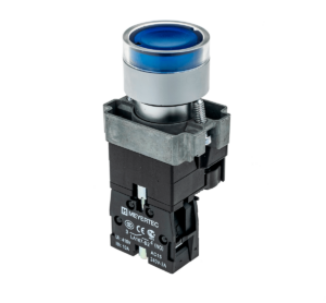 MTB2-BW3663 - Кнопка с подсветкой синяя, 220V 1NO