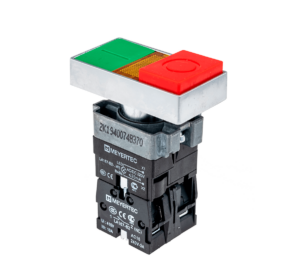 MTB2-BW8463 - Кнопка двойная с подсветкой 220V, выступающий толкатель