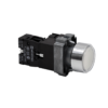 MTB2-BWF3161 - Кнопка плоская белая с подсветкой, 220V AC/DC, 1NO, IP67, металл
