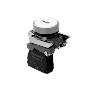 MTB4-BA12551 - Кнопка плоская белая, маркировка "стрелка вверх", 1NO, IP65, металл