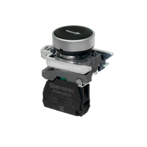 MTB4-BA21551 - Кнопка плоская черная, маркировка "стрелка вверх", 1NO, IP65, металл