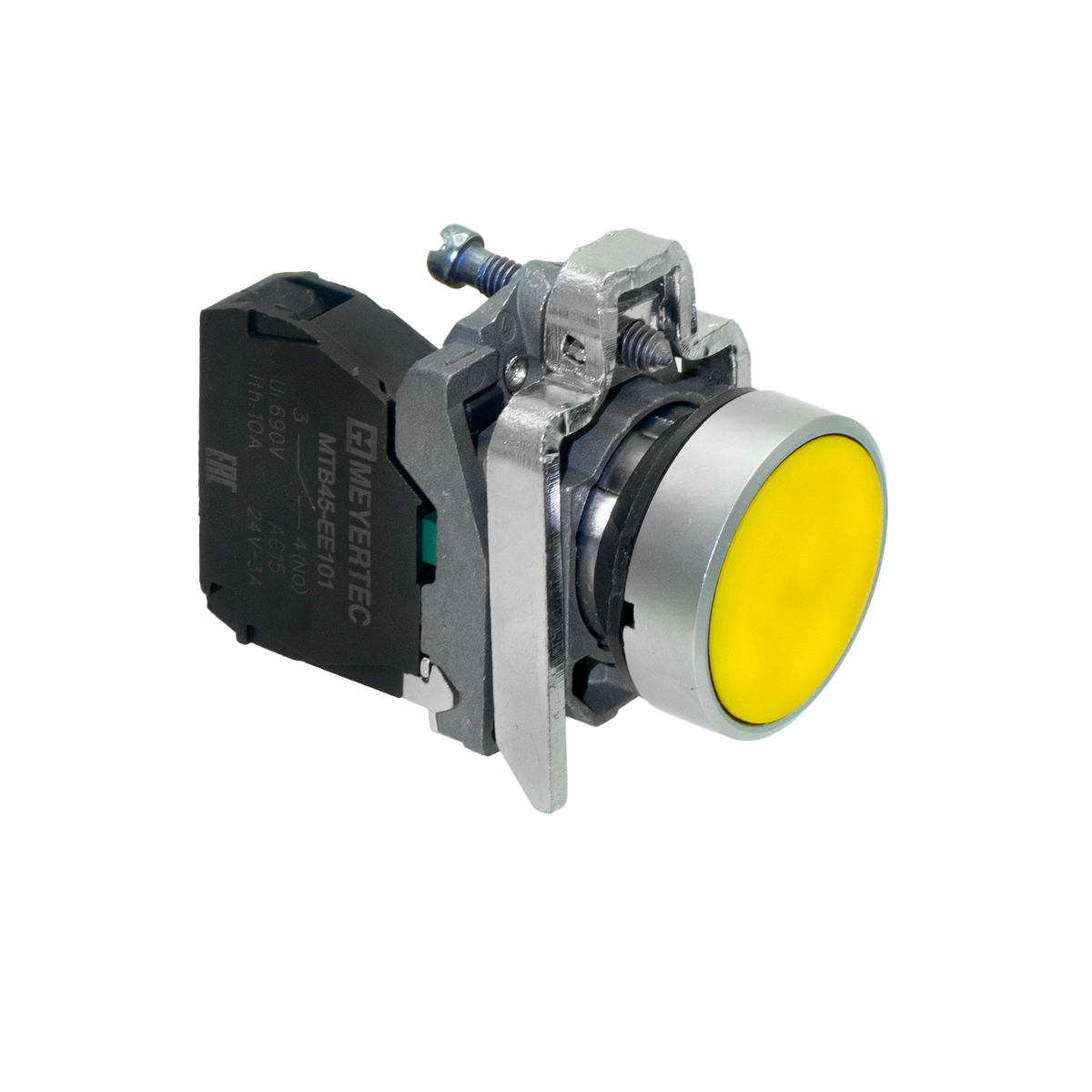 MTB4-BA51 MTB4-BA51 - Кнопка плоская желтая, 1NO, IP65, металл