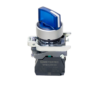 MTB4-BK26711 - Переключатель на 2 положения с фиксацией и подсветкой, синий, 1NO, 24V AC/DC, IP65, металл