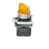 MTB4-BK35711 - Переключатель  на 3 положения с фиксацией и подсветкой,  желтый, 1NO, 24V AC/DC, IP65, металл