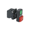 MTB5-AW84751 - Кнопка двойная выступающая с подсветкой, красная/зеленая, маркировка "I+O", 1NO+1NC, 24V AC/DC, IP65, пластик