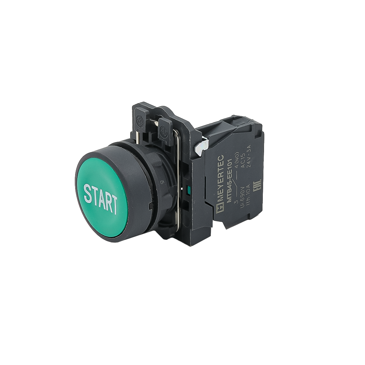 MTB5-AA31591 MTB5-AA31591 - Кнопка плоская зеленая, маркировка "START", 1NO, IP65, пластик