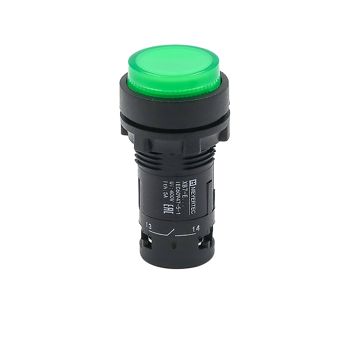 MTB7-EW33616 MTB7-EW33616 - Кнопка зеленая выступающая с подсветкой, 1NO, 220V AC, IP54, пластик