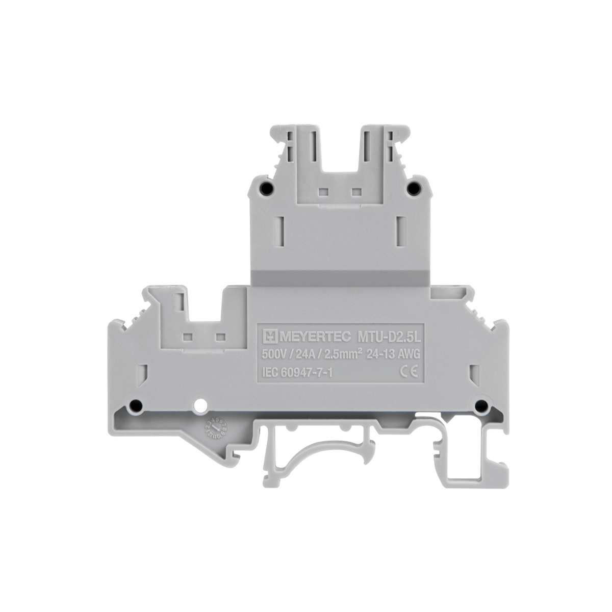 MTU-D2.5L MTU-D2.5L - Клемма винтовая двухуровневая удлиненная, 2.5 мм²