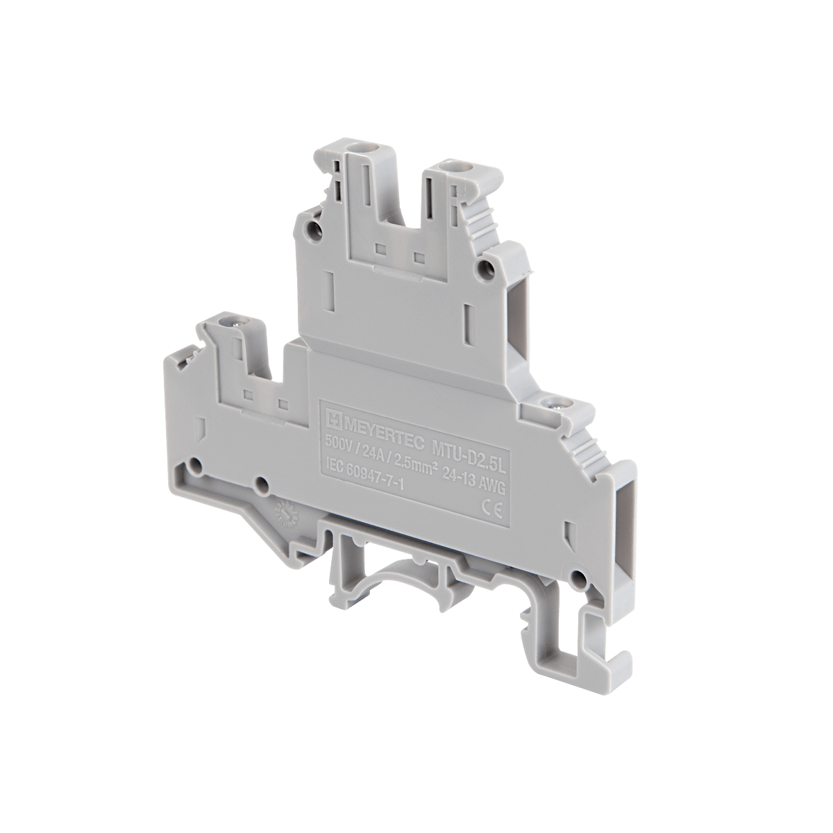 MTU-D2.5L MTU-D2.5L - Клемма винтовая двухуровневая удлиненная, 2.5 мм²