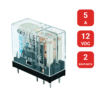 MR-202.D - 2-конт. реле, 12VDC, ток 5А