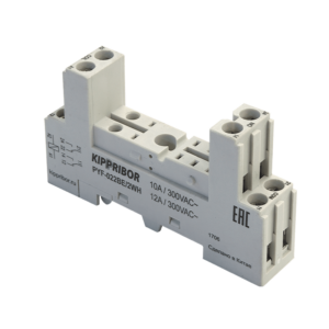 PYF-022BE/2WH - 2-ярусная колодка с винтовыми клеммами для 2-конт. реле MR, белая