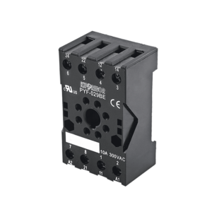 PYF-029BE - Монтажная колодка с винтовыми клеммами для 2-конт. реле серии RS, черная