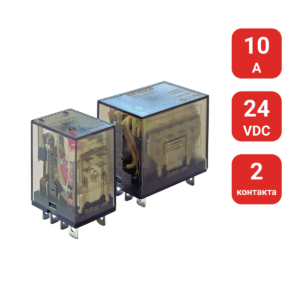REP-203.DL - 2-конт. реле, 24VDC, ток 10А, LED-индикатор