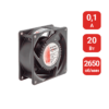 VENT-9225.220VAC.7MSHB.C50 - 220VAC, ток 0.1 А, 2650 об./мин, 0.85 м3/мин, 92х92 мм