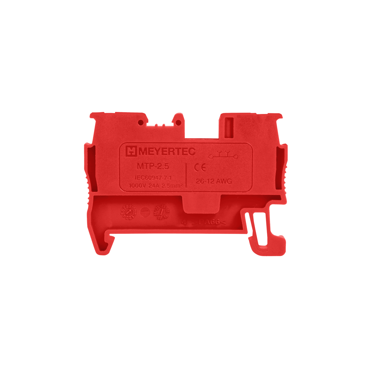MTP-2.5RD MTP-2.5RD - Клемма push-in проходная, 2.5 мм², красная