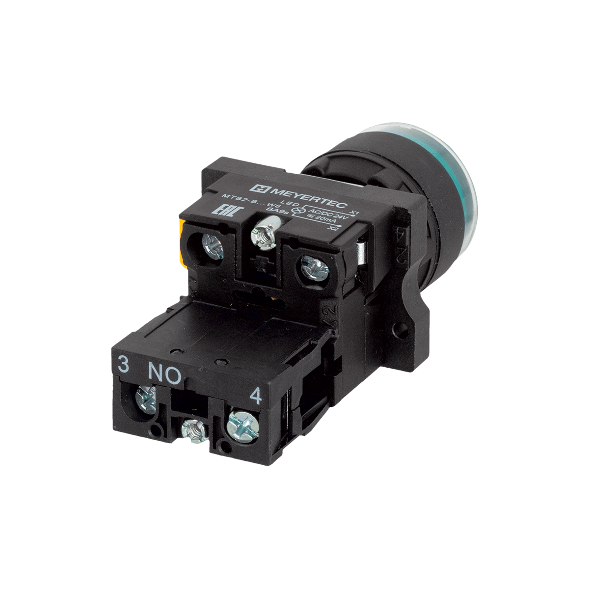 MTB2-EW33611 MTB2-EW33611 - Кнопка зеленая с подсветкой, 1NO, 24V AC/DC, IP54, пластик