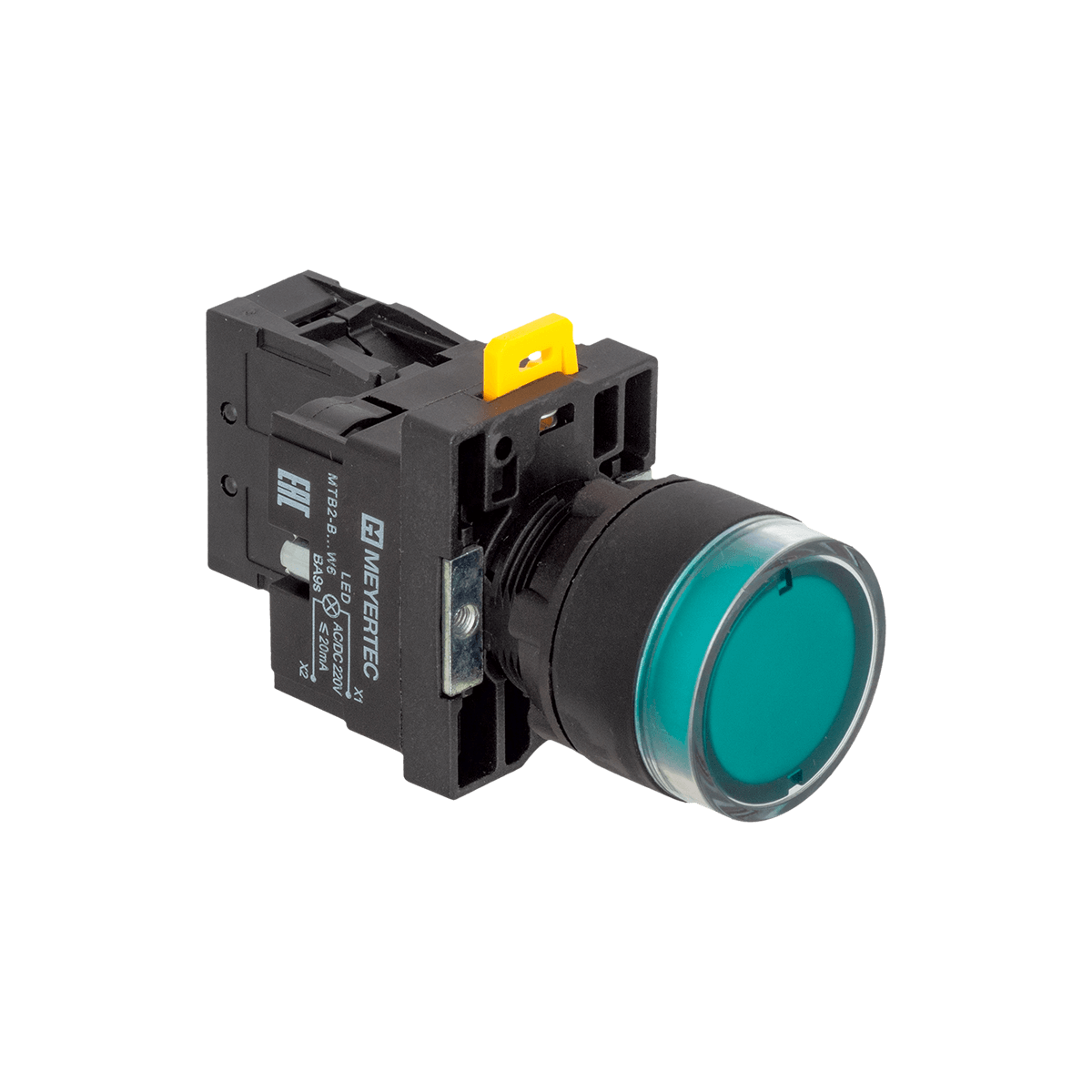 MTB2-EW33613 MTB2-EW33613 - Кнопка зеленая с подсветкой, 1NO, 220V AC/DC, IP54, пластик