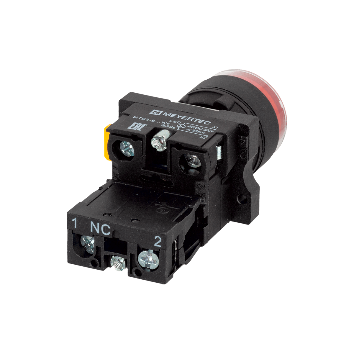 MTB2-EW34623 MTB2-EW34623 - Кнопка красная с подсветкой, 1NС, 220V AC/DC, IP54, пластик