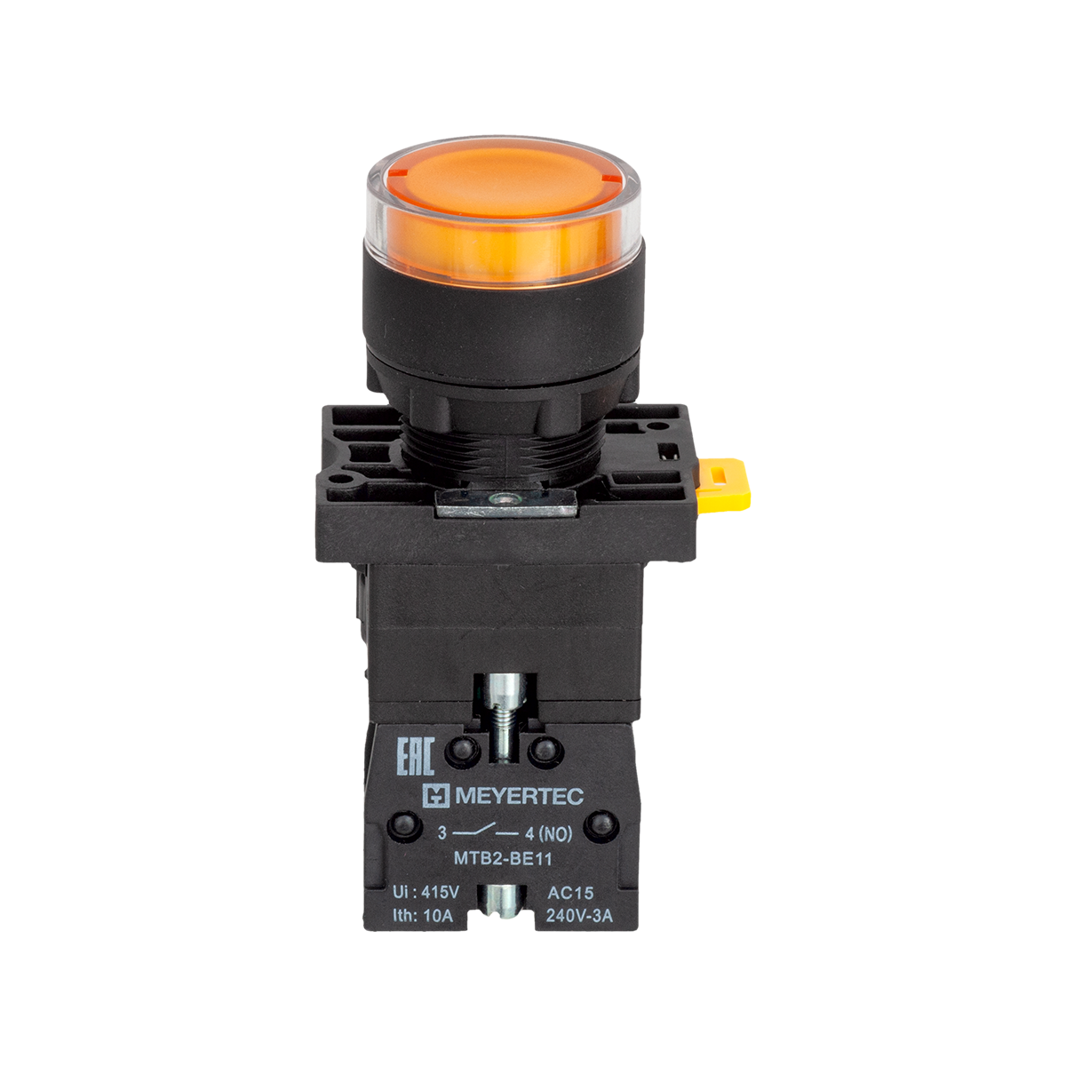 MTB2-EW35611 MTB2-EW35611 - Кнопка желтая с подсветкой, 1NO, 24V AC/DC, IP54, пластик