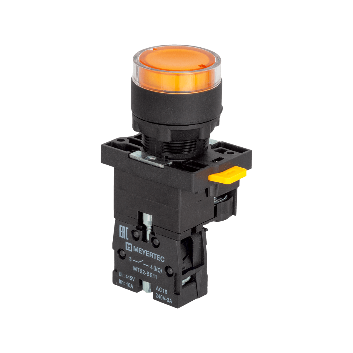 MTB2-EW35611 MTB2-EW35611 - Кнопка желтая с подсветкой, 1NO, 24V AC/DC, IP54, пластик