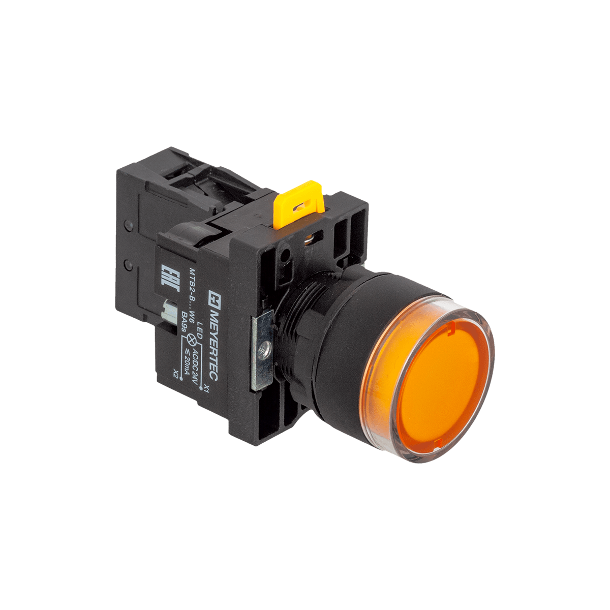 MTB2-EW35611 MTB2-EW35611 - Кнопка желтая с подсветкой, 1NO, 24V AC/DC, IP54, пластик